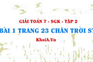 Bài 1 trang 23 Toán 7 Chân trời sáng tạo Tập 2